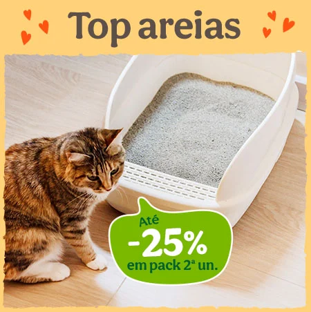 Até 25% de desconto em packs de 2 unidades de areia..