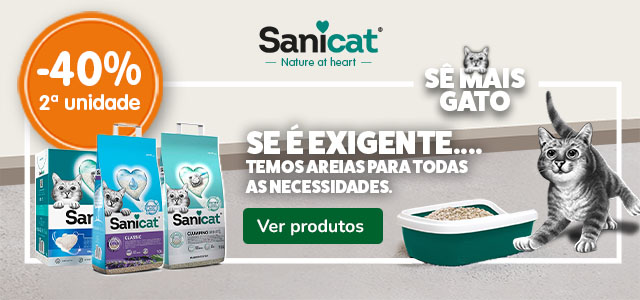 Sanicat: 40% de desconto na 2ª unidade de areia.