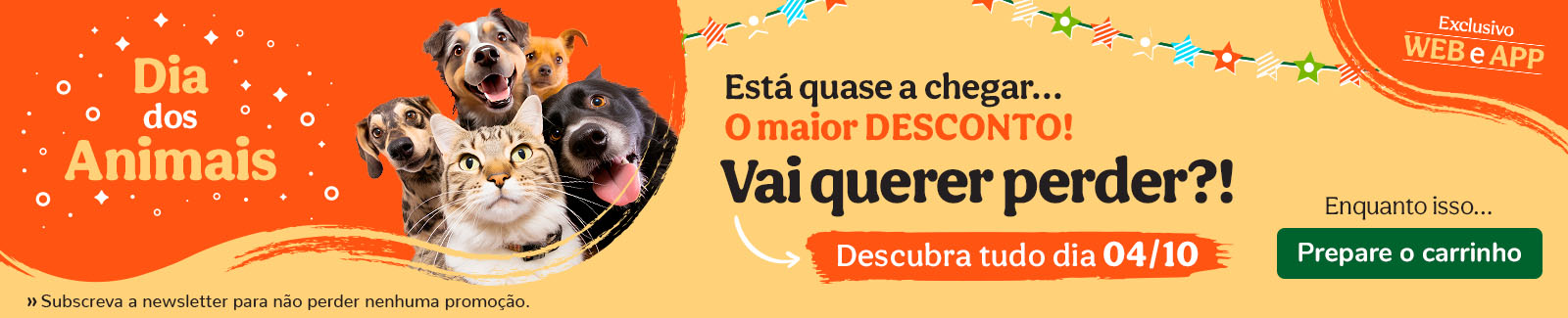 Esteja atento ao maior DESCONTO! Dia 4 esperamos por si!