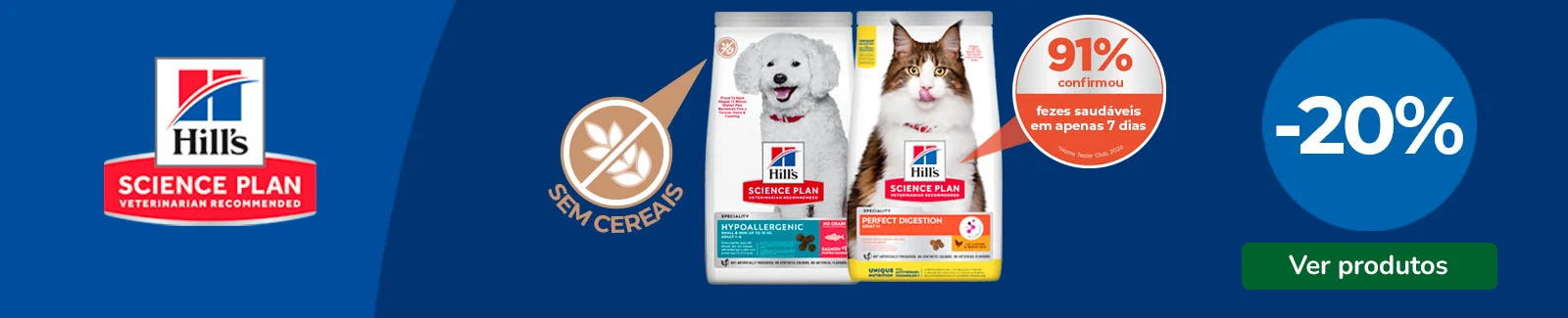 Hill's Science Plan: 20% de desconto em ra&ccedil;&atilde;o para o seu patudo.