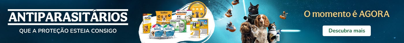 Livres de parasitas! Antiparasitários para cães e gatos.