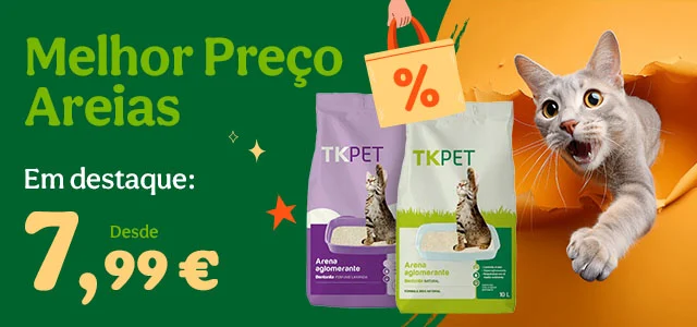 Areias aglomerantes para gato desde 7,99€.