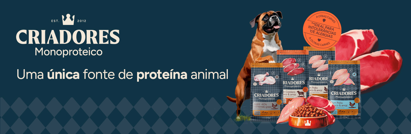 Criadores Monoproteico: Uma única fonte de proteina animal.