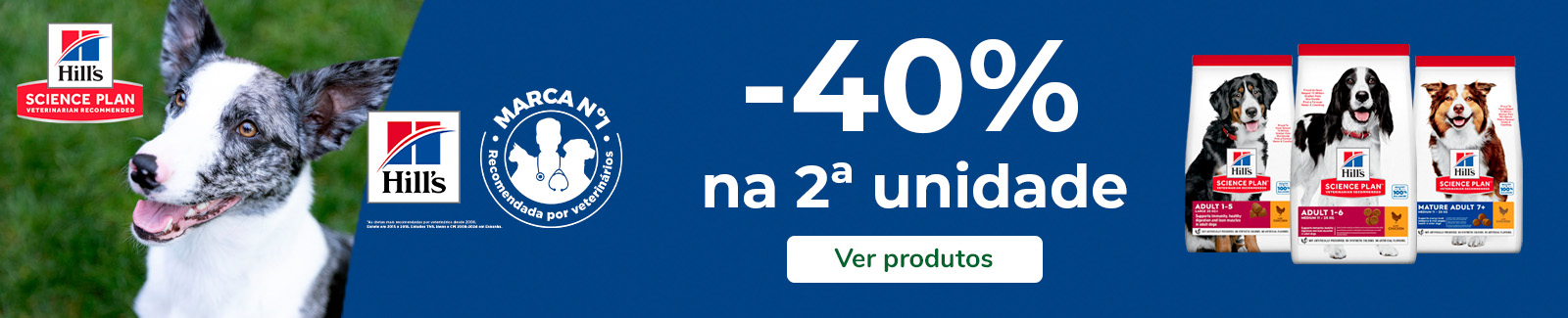 40% de desconto na 2ª unidade numa seleção de rações Hill's para cão e gato na Tiendanimal. Aproveite esta oportunidade para cuidar da alimentação do seu pet com qualidade.