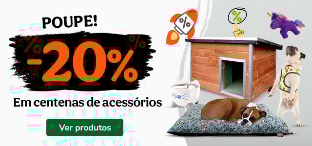 20% de desconto em todos os acessórios.