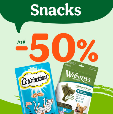 Snacks até 50% de desconto