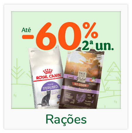 Rações nutritivas até -60% na 2ª unidade