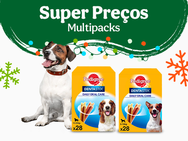 Super Preço em packs de 84 un. de snacks dentários Dentastix