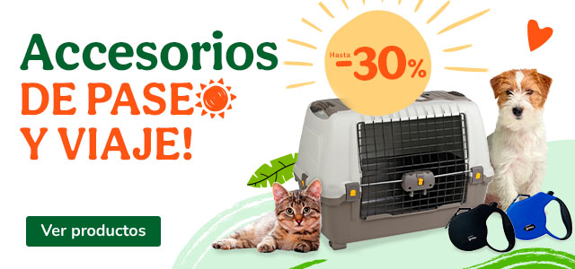 Hasta 30% dto en accesorios para tu peludo.