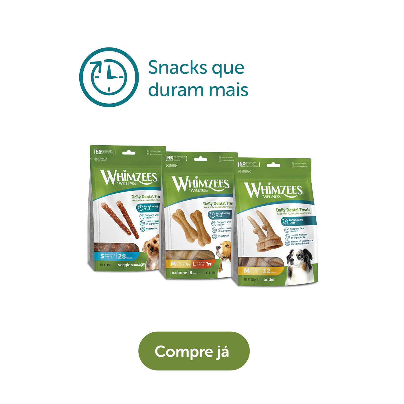 Whimzees - Descubra os snacks de larga duração