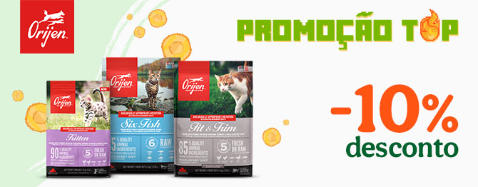 Orijen: 10% de desconto numa seleção de ração premium para gatos.