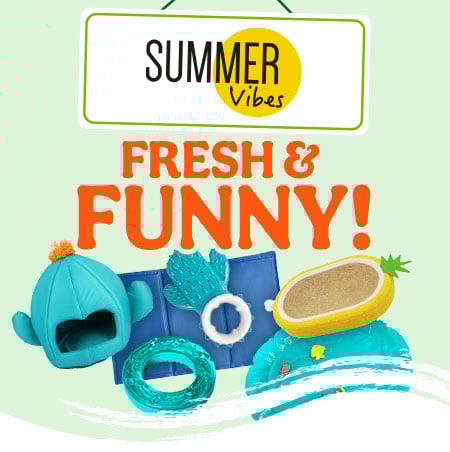 Especial Verão Tiendanimal: descubra produtos essenciais para o bem-estar do seu patudo nos dias quentes. Promoções em acessórios e brinquedos de verão para cão e gato.