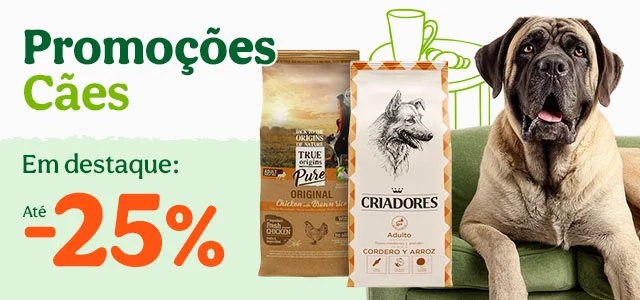 Criadores e True Origins: Até 25% de desconto numa seleção de ração.