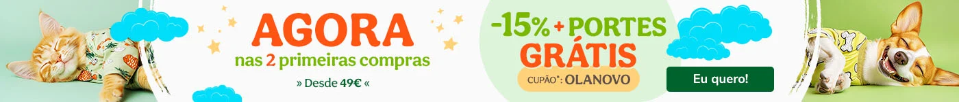 Promoção de boas-vindas Tiendanimal: aproveite descontos exclusivos na sua primeira compra. Ofereça ao seu pet os melhores produtos com preços especiais!
