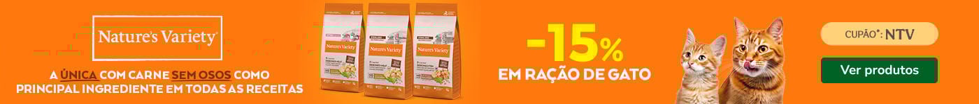 Nature's Variety: 15% de desconto em ração para gato.