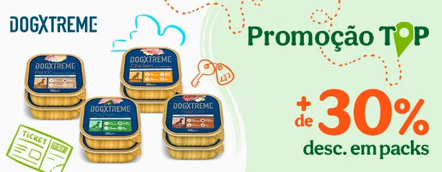 Dogxtreme: 30% de desconto em packs de comida húmida para cães.