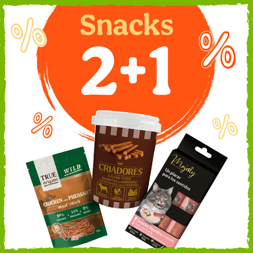 3x2 em snacks para o seu patudo.