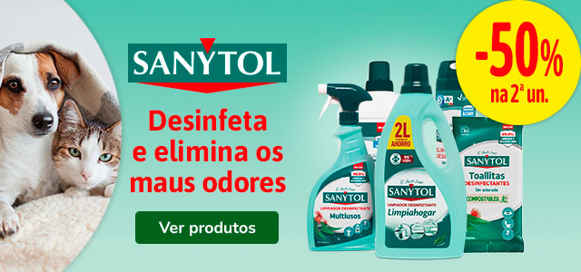 Sanytol: 50% de desconto na 2ª unidade.