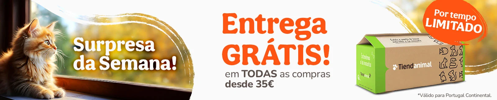 Entregas GR&Aacute;TIS em compras >35&euro;