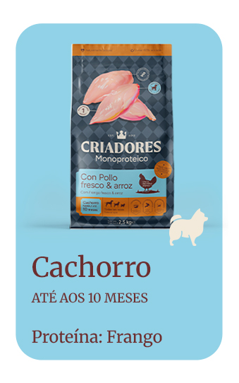 Criadores Monoproteico Puppy Ração de frango para cachorros 