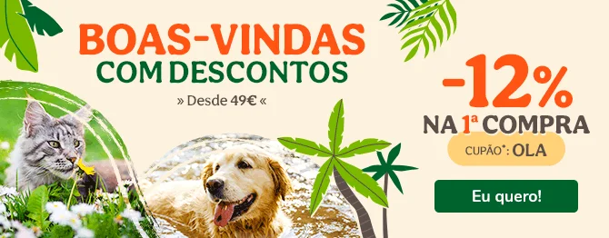 Descubra promoções mensais permanentes para patudos. Alimentação, acessórios e cuidados com descontos exclusivos.