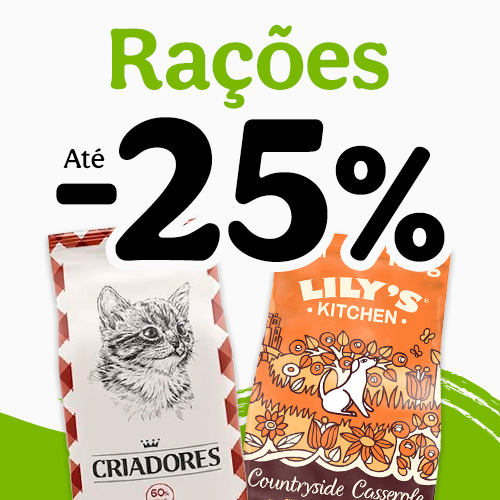 Até 25% de desconto em ração mista.