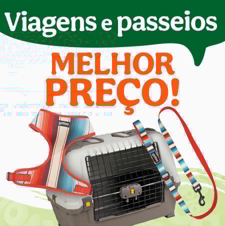 Acessórios de viagem e passeio para cão com super preços.