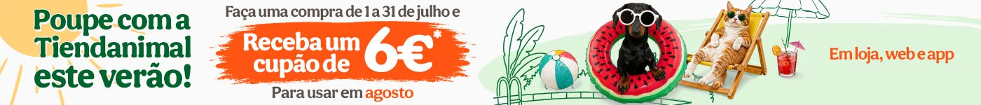 Compre entre 1 e 31 de julho e ganhe 6 euros para a próxima compra.