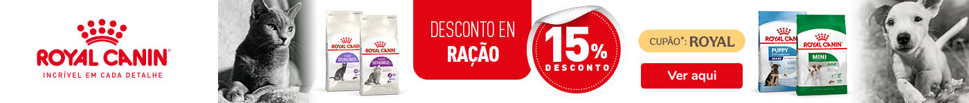 15% de desconto numa seleção de rações Royal Canin para cão e gato na Tiendanimal. Garanta uma alimentação de qualidade com esta oferta exclusiva.