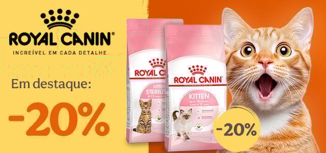 Royal Canin: 20% de desconto em rações para gatinhos.