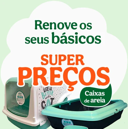 Super preços em caixas de areia para gato na Tiendanimal. Aproveite esta oferta para garantir conforto e praticidade para o seu felino!