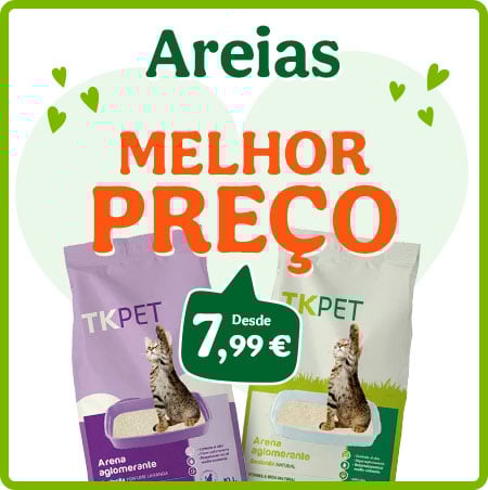 Super preço numa seleção de areias e caixas de areia para gato.