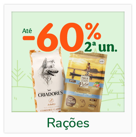 Rações nutritivas até -50% na 2ª unidade