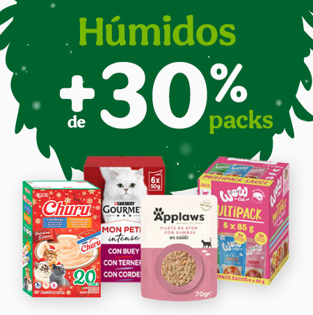 Mais de 30% de desconto em húmidos saborosos.