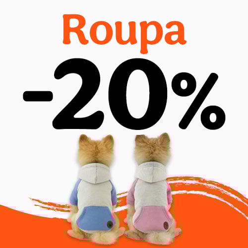 20% de desconto em roupa.