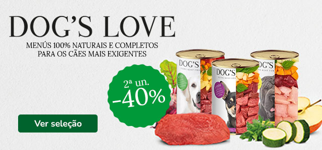Dogs Love: 40% de desconto na 2.ª unidade de alimento húmido para cães.