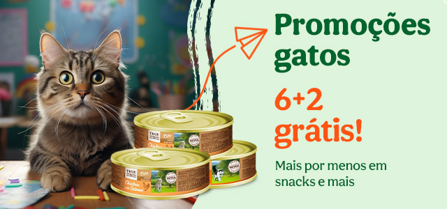 Promoções gatos: Mais por menos em snacks True Origins 6+2 grátis!