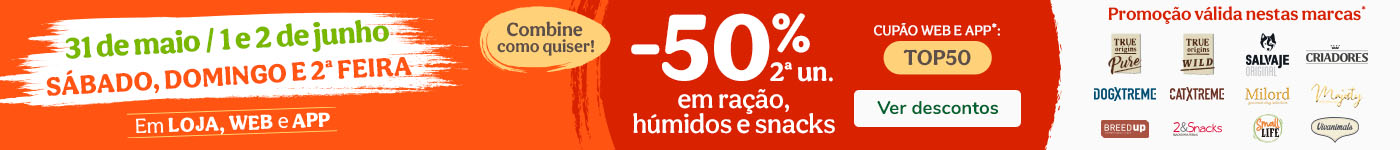 ¡OFERTA FLASH!: 50% de dto en la 2ª ud. en productos seleccionados para perro y gato.