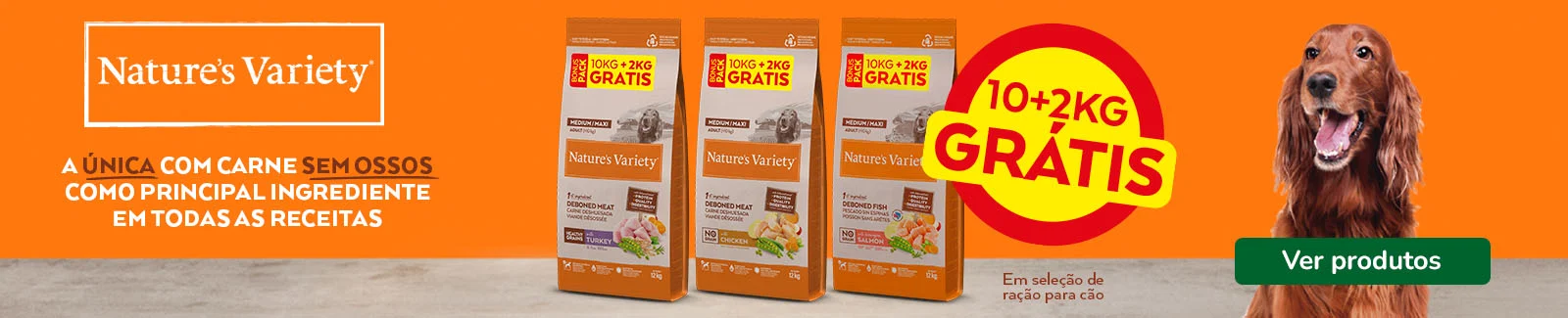 Nature's Variety: Quilos gr&aacute;tis numa sele&ccedil;&atilde;o de ra&ccedil;&atilde;o para o seu patudo.