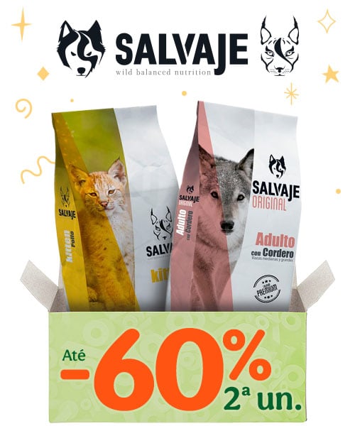 Salvaje: Até 60% de desconto na 2ª unidade de ração para o seu patudo.