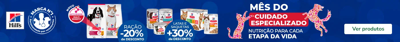 Hill's Science Plan: Até 20% de desconto em ração e até 30% de desconto em packs de alimento húmido para o seu patudo.