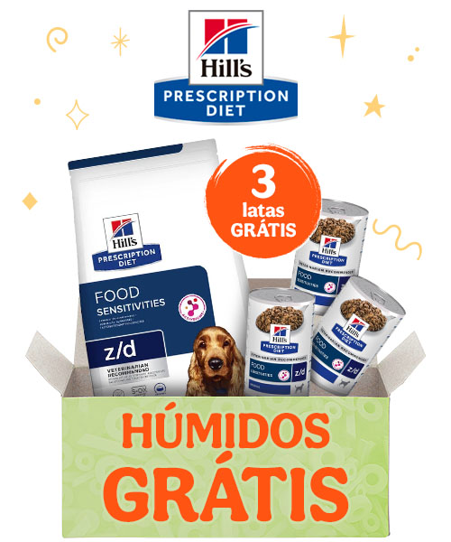Hill's Prescription Diet: Ração para cão com húmidos grátis.