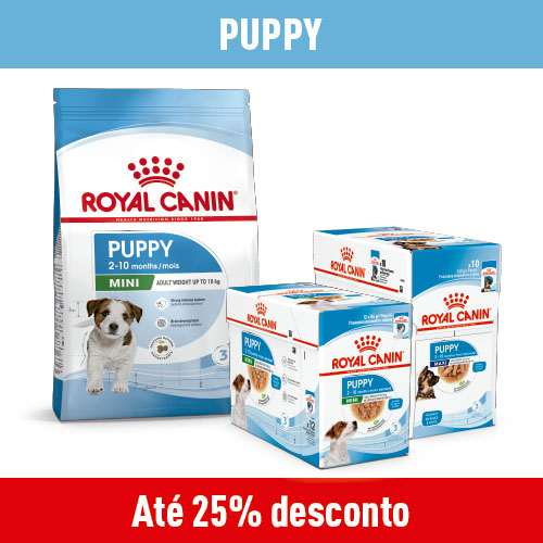 Até 25% de desconto em ração para o seu cachorro.