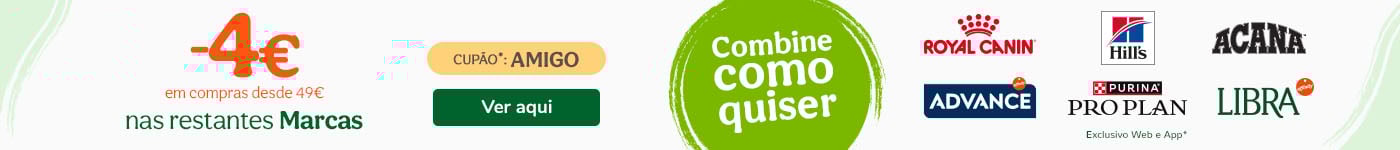 4€ de desconto em compras desde 49€ com o cupom AMIGO