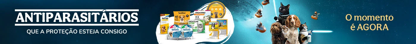 Livres de parasitas! Antiparasitários para cães e gatos.