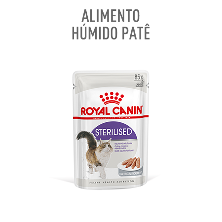 Royal Canin Sterilised – alimento húmido em patê. Saquetas para gatos esterilizados