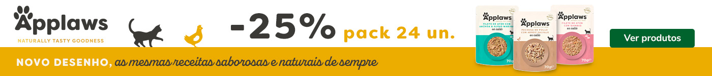 25% de desconto no pack de 24 unidades de comida húmida Applaws para gatos — Tiendanimal