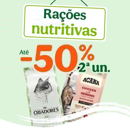 Rações nutritivas até -50% na 2ª unidade