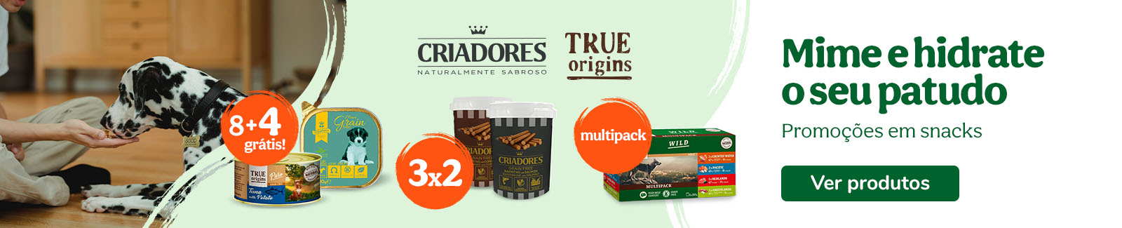 Mais por menos em snacks True Origins 6+2 grátis!