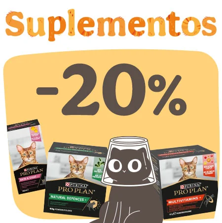Miaumania: 20% de desconto numa seleção de suplementos.